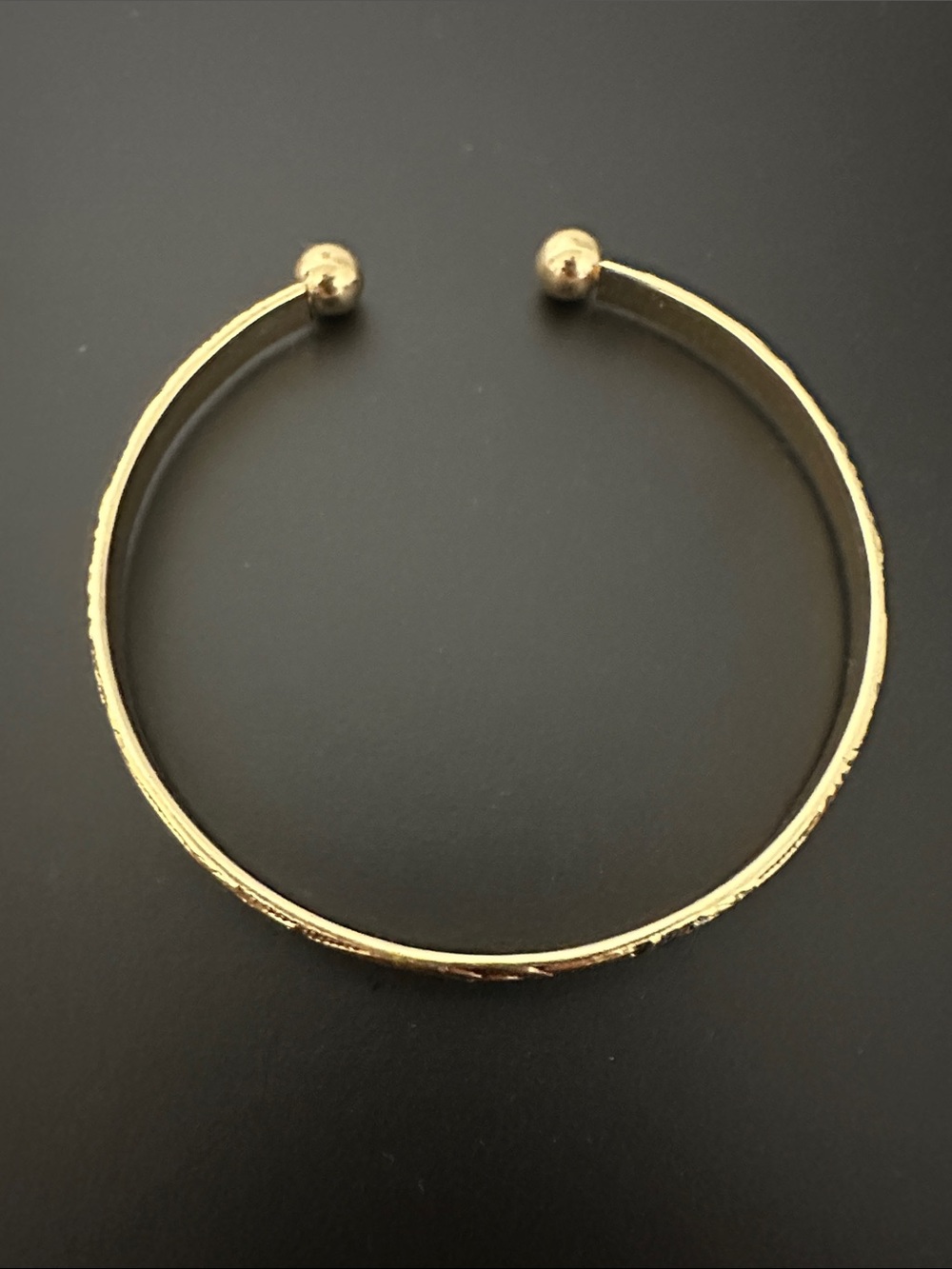 Gold Open Cuff Bracelet - Women's Minimalist Bangle - Picture 4 of 5